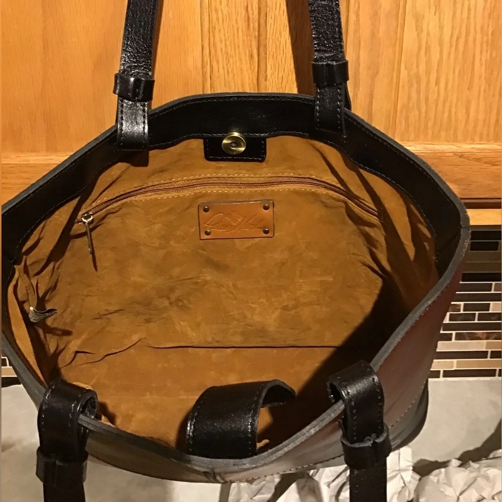 Patricia Nash Tote Bag Colorblock Danville Handbag black / brown